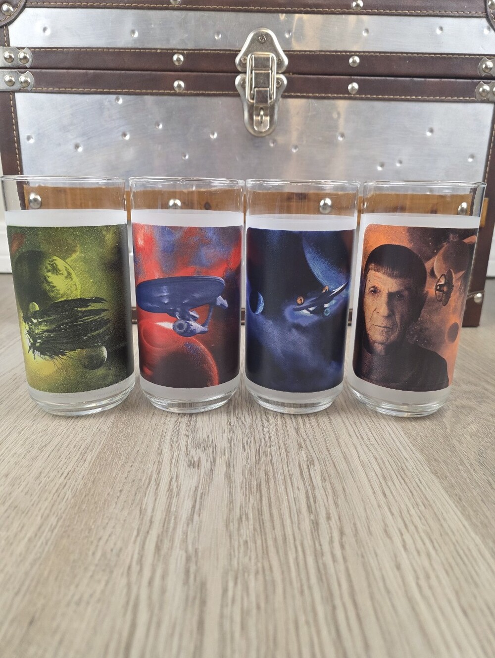 2008 Star Trek Movie Set Of 4 Collectible Drinking Glasses